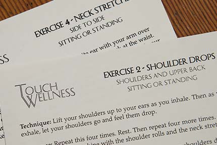 Stretch Education Cards for clients to refer to during the week